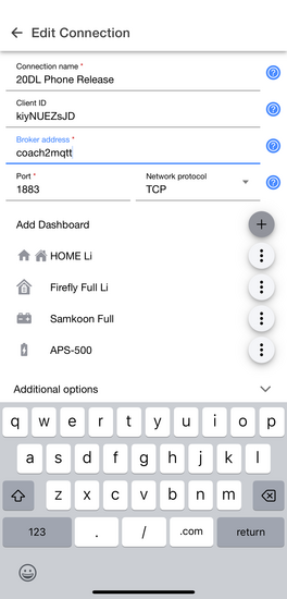 Configs page